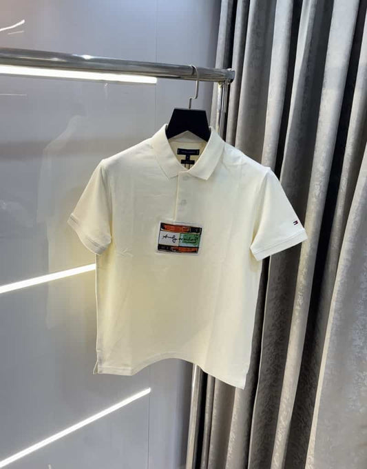 Tomm y Hilfiger Cream Premium Polo T-Shirt