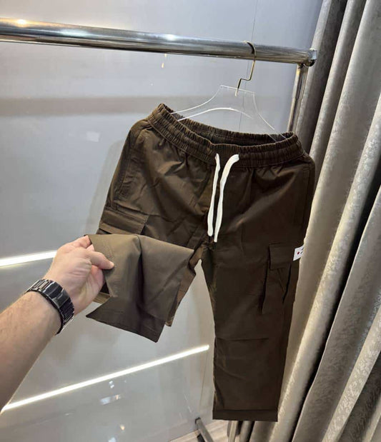 Tomm y Hilfige r Brown Premium Cargo Trackpant