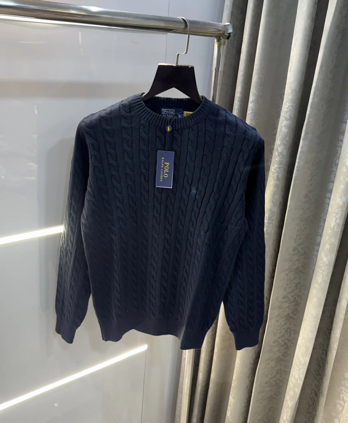 Ralp h Lauren Navy Blue Knitted Imported Pull Over