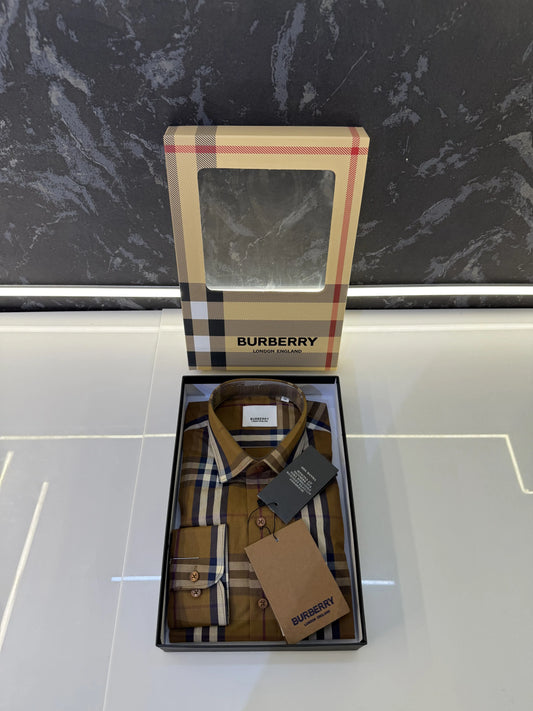 Burberr y Checks Premium Store article Shirt with Original Box