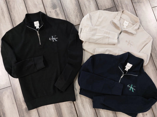 Calvin Klein Navy Blue Zip Premium Sweatshirt