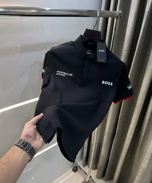 Hugo Bos s Black Porche Edition Premium Polo T-shirt