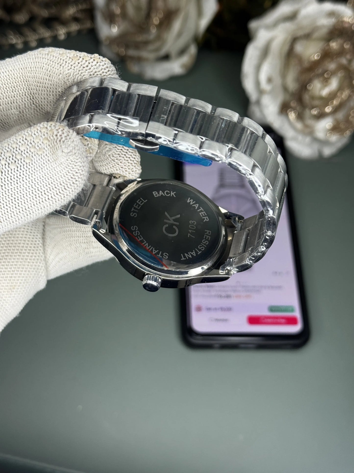 Calvin Klein Silver White Premium Quartz Watch