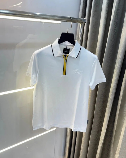 Hugo Boss White Porsche Limited Edition Premium Polo T-shirt