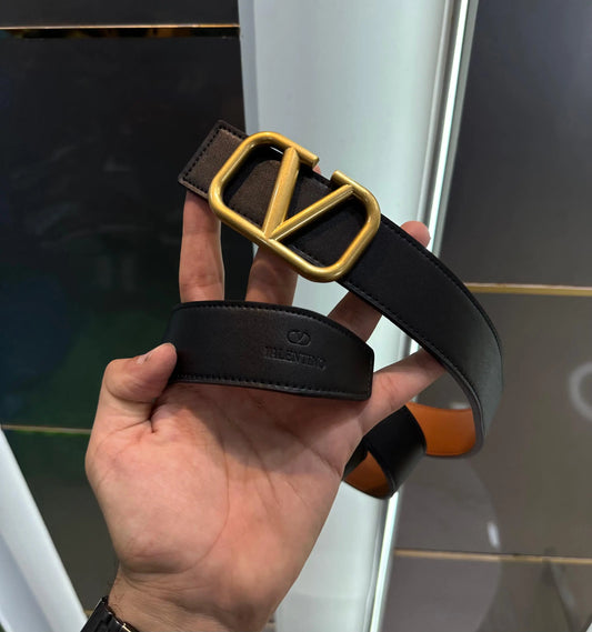 Valentino Gold Reversible Premium Imported Belt