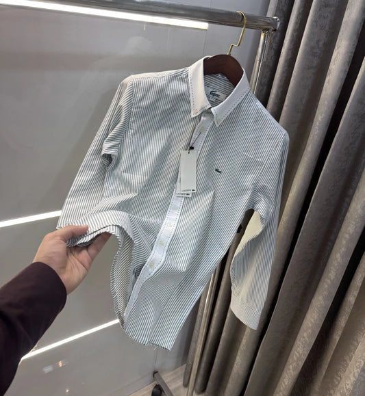 Lacost e Green Embroidery Logo Premium Oxford Shirt