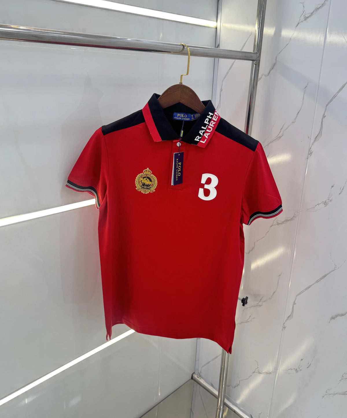 Ralph Lauren Red Premium Polo T-shirt