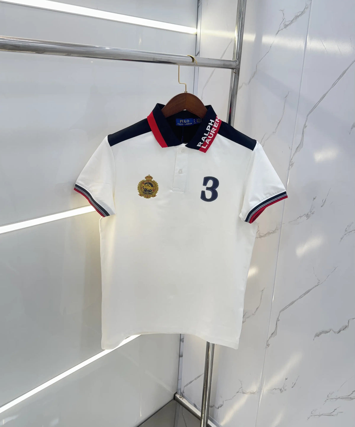 Ralph Lauren White Premium Polo T-shirt