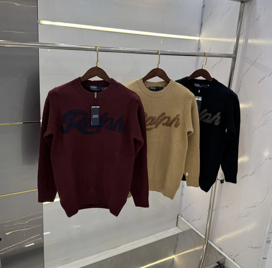 Ralp h Lauren Wine Knitted Imported Pull Over