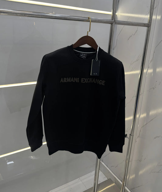 Arman i Exchange Black 1 Logo Print Premium Sweatshirt