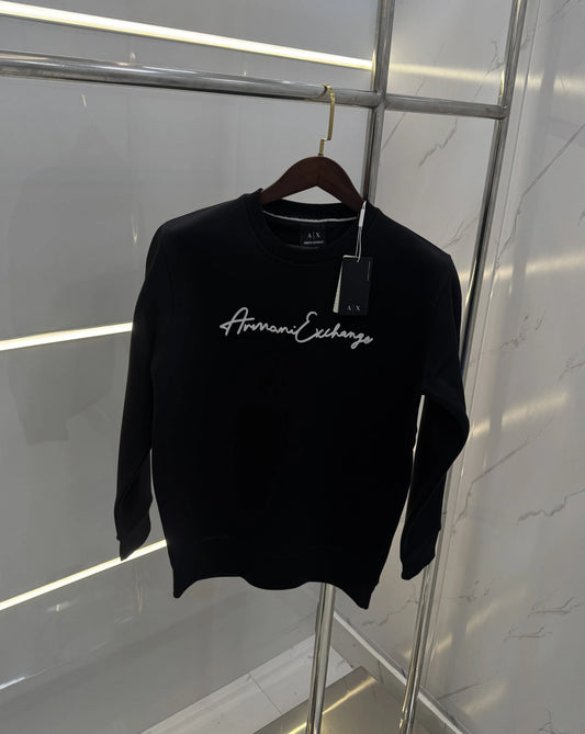 Arman i Exchange Black 3 Logo Print Premium Sweatshirt