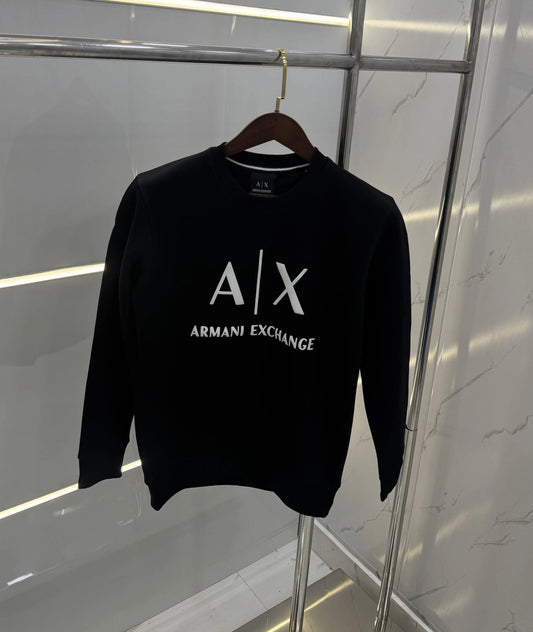 Arman i Exchange Black 4 Logo Print Premium Sweatshirt