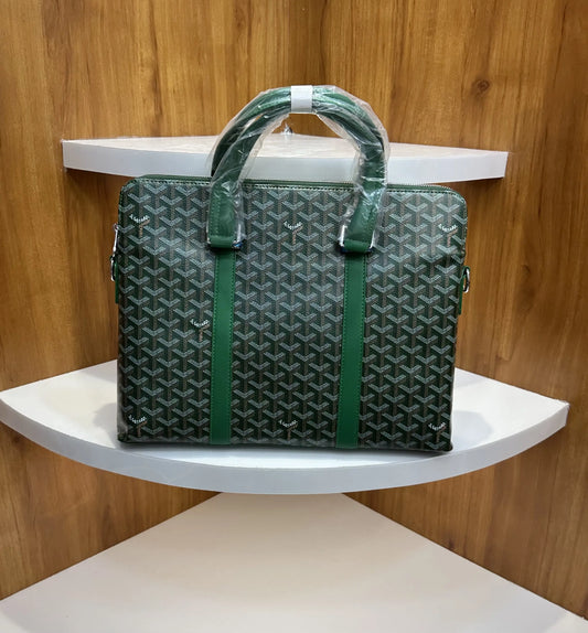 Goyar d Luxury Premium Imported Laptop Bag Green g112