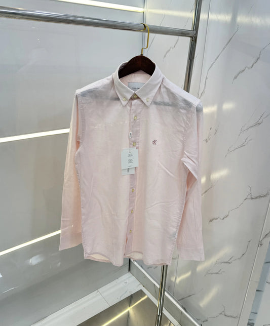 Calvin Klein Pink Embroidery Logo Work Premium Shirt