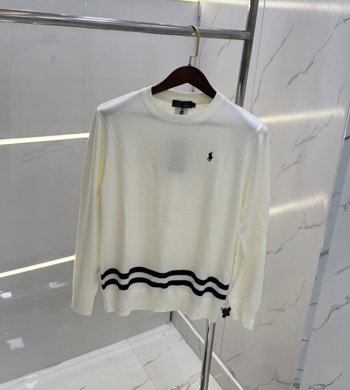 Ralp.h Laure.n White Imported Knitted Pull Over