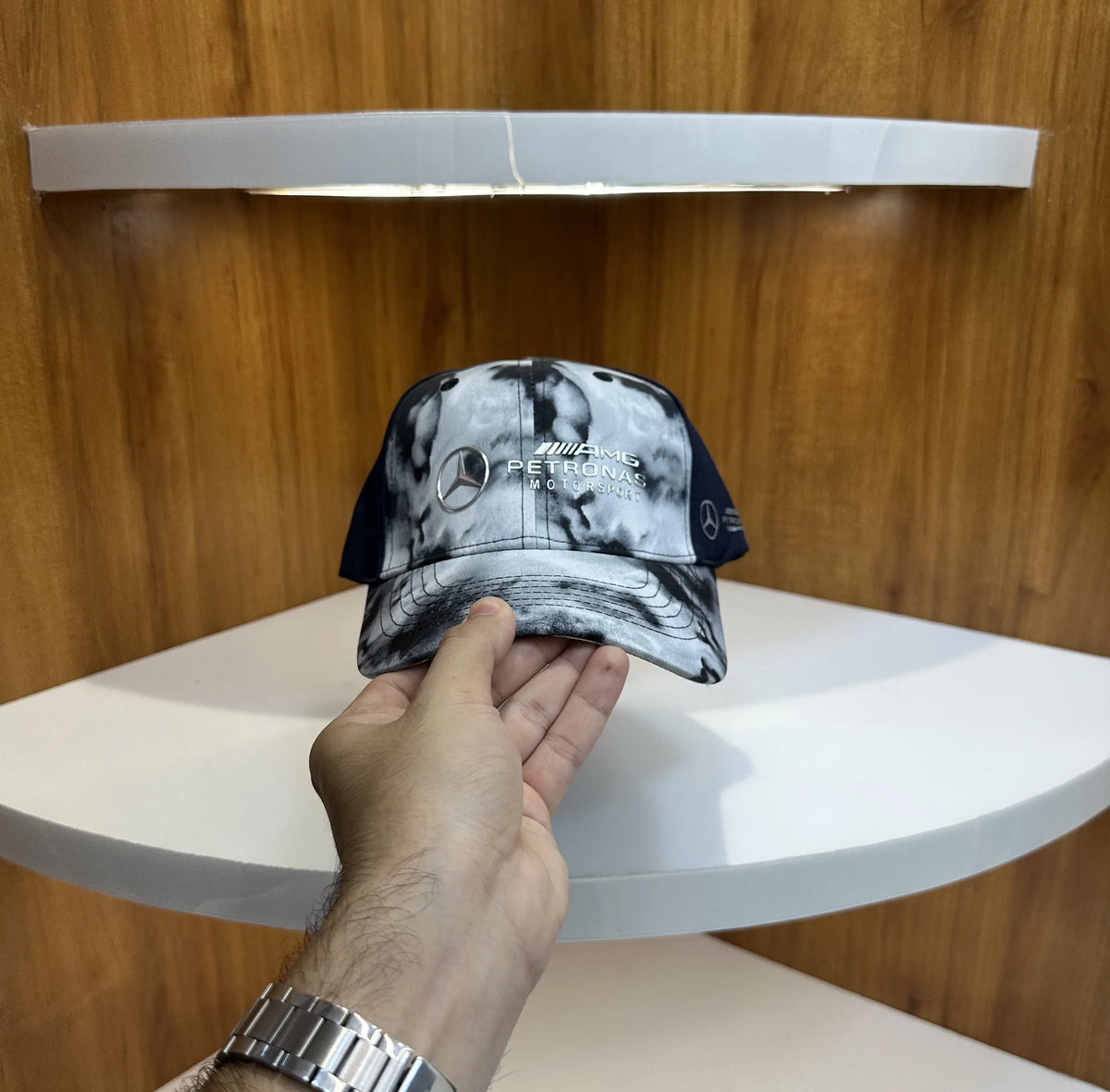 Mercedes Amg Premium Imported Cap White Navy am110