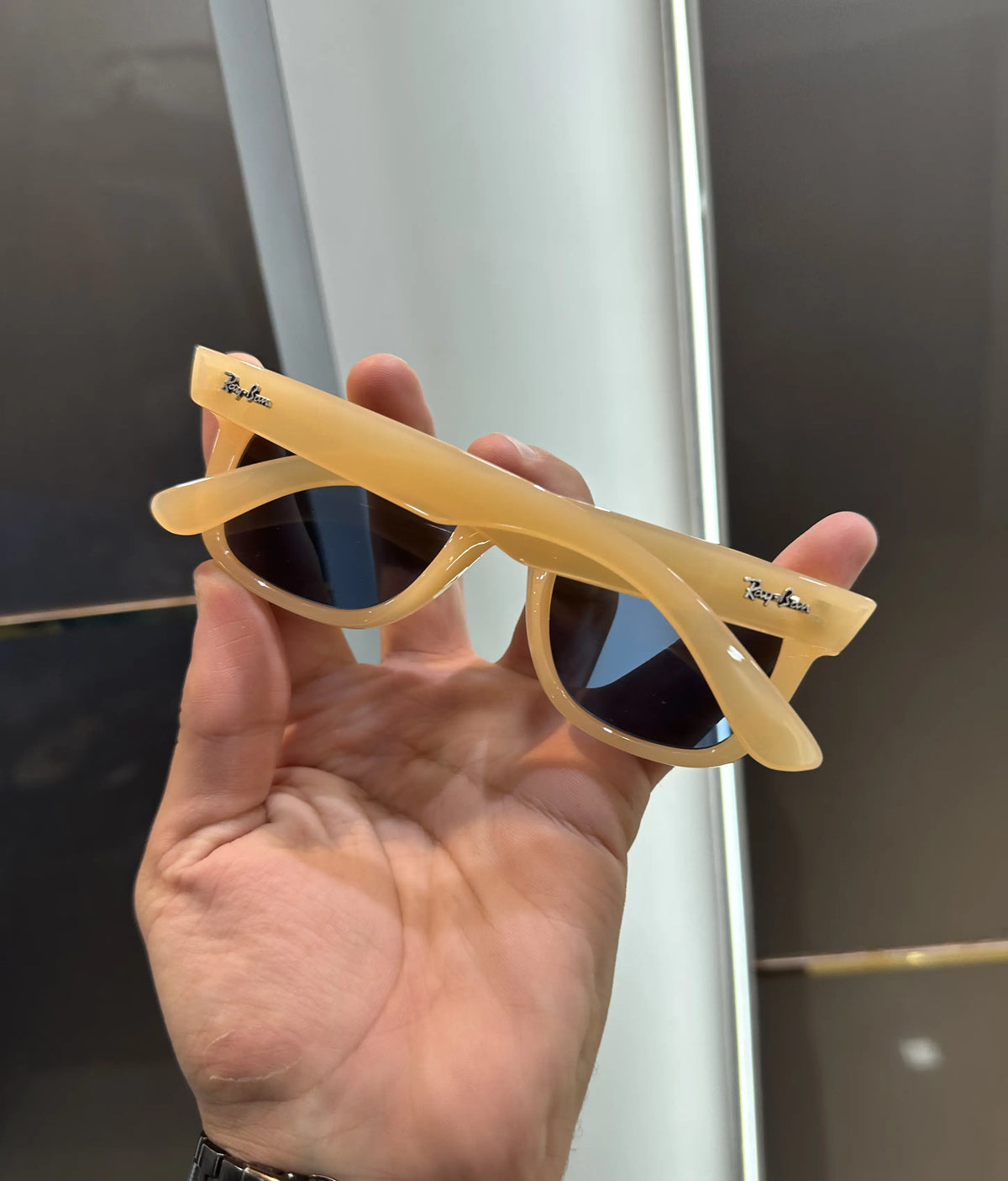 RayBan Beige Blue Premium Shades 501