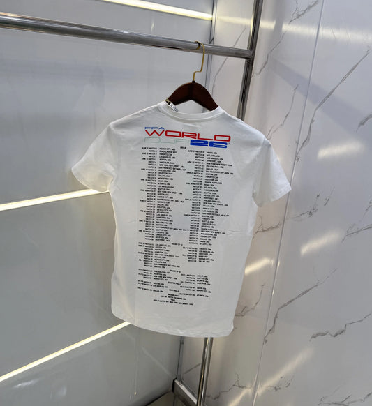 Adida s White Logo Print Imported T-Shirt