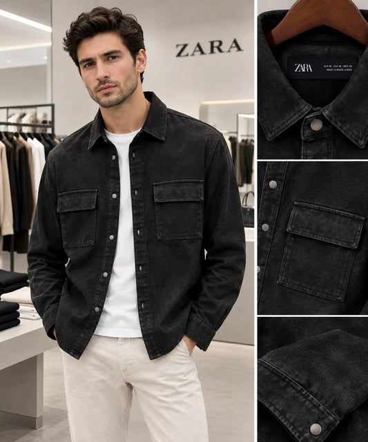 Zar a Black Designer Premium Bomber Jacket