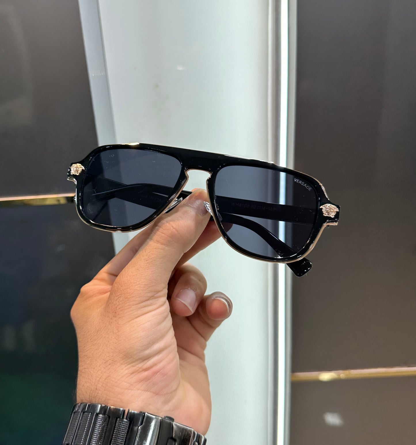 Versace Black Karan Aujla Edition Luxury Shade With Original Packing