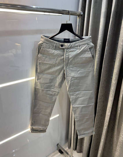Hacket London Light Grey Premium Classic Cotton Trouser