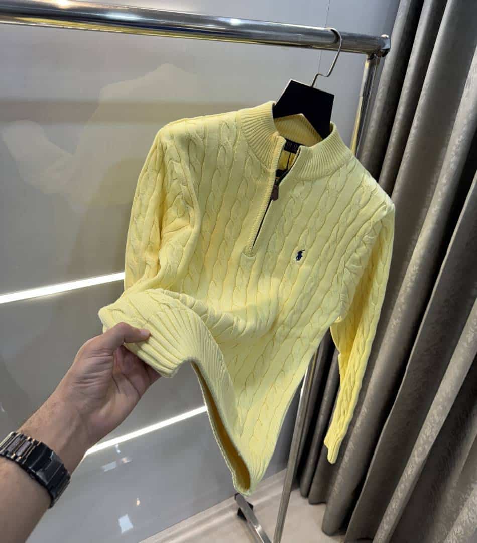 Ralp. h Laure.n Yellow Knitted Premium Pull Over