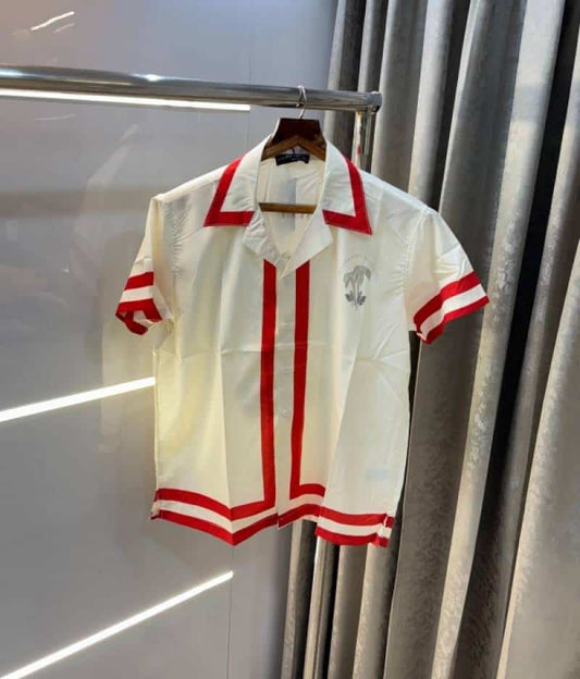 Zar a Cream Printed Imported Half Shirt
