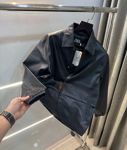 Zar a Black Classic Premium Leather Jacket
