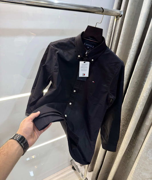 Tomm y Hilfiger Black back embroidery Premium Shirt
