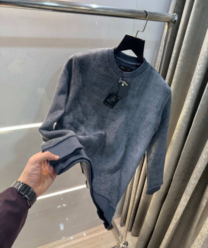 Mossim o Dutti Dark Grey Imported Knitted Pull Over