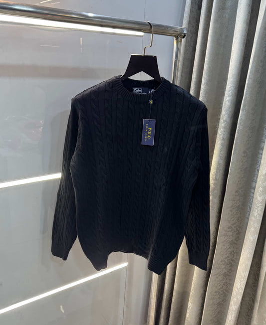 Ralph  Lauren Black Knitted Imported Pull Over