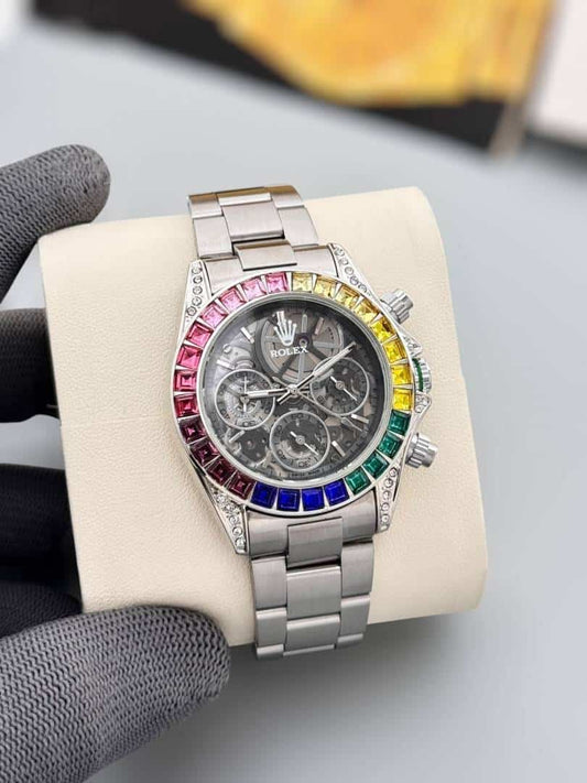 Role....x. Oyster Perpetual Daytona Silver Rainbow