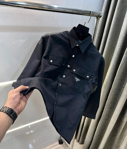 Prad a Milano Black  Steel Logo Premium Shacket