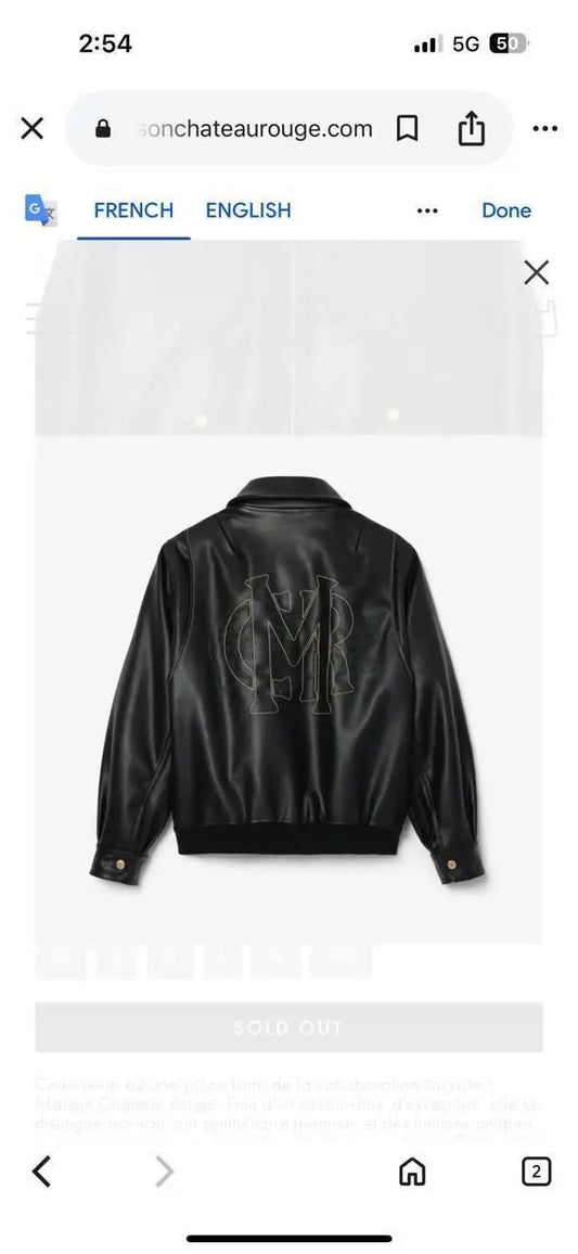 Lacost e Black Back Work Imported Leather Jacket