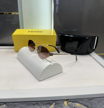 Fend i Designer Gold Brown Premium Shades 8865