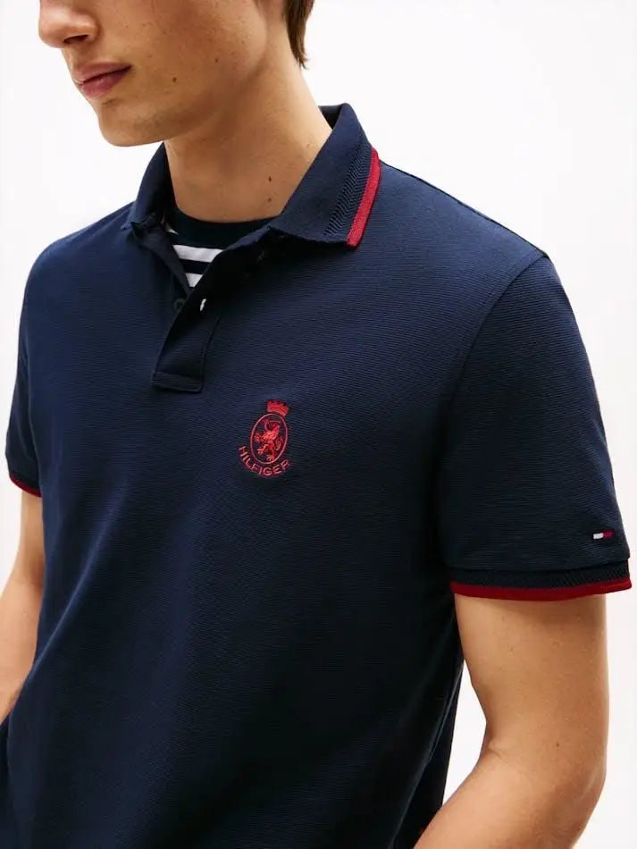 Tommy  Hilfiger Navy Blue Logo Work Premium Polo T-Shirt