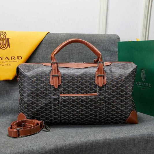 Goyard Bowling 55 Black Tan Bag