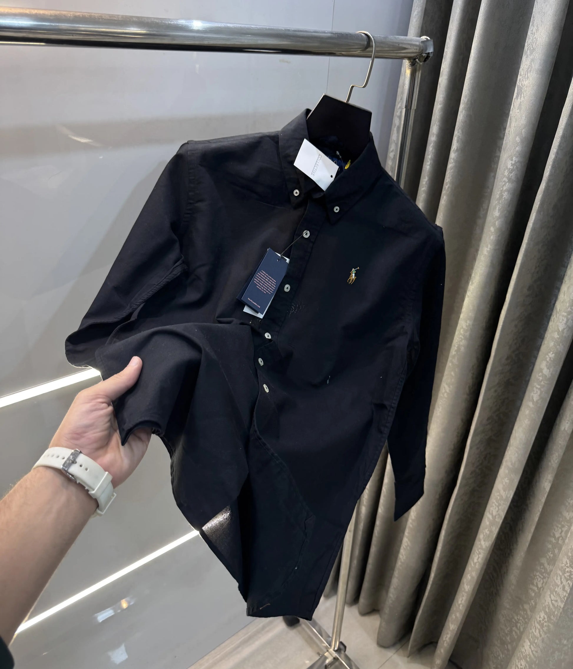 Ralph  Lauren White Embroidery Logo Classic Shirt