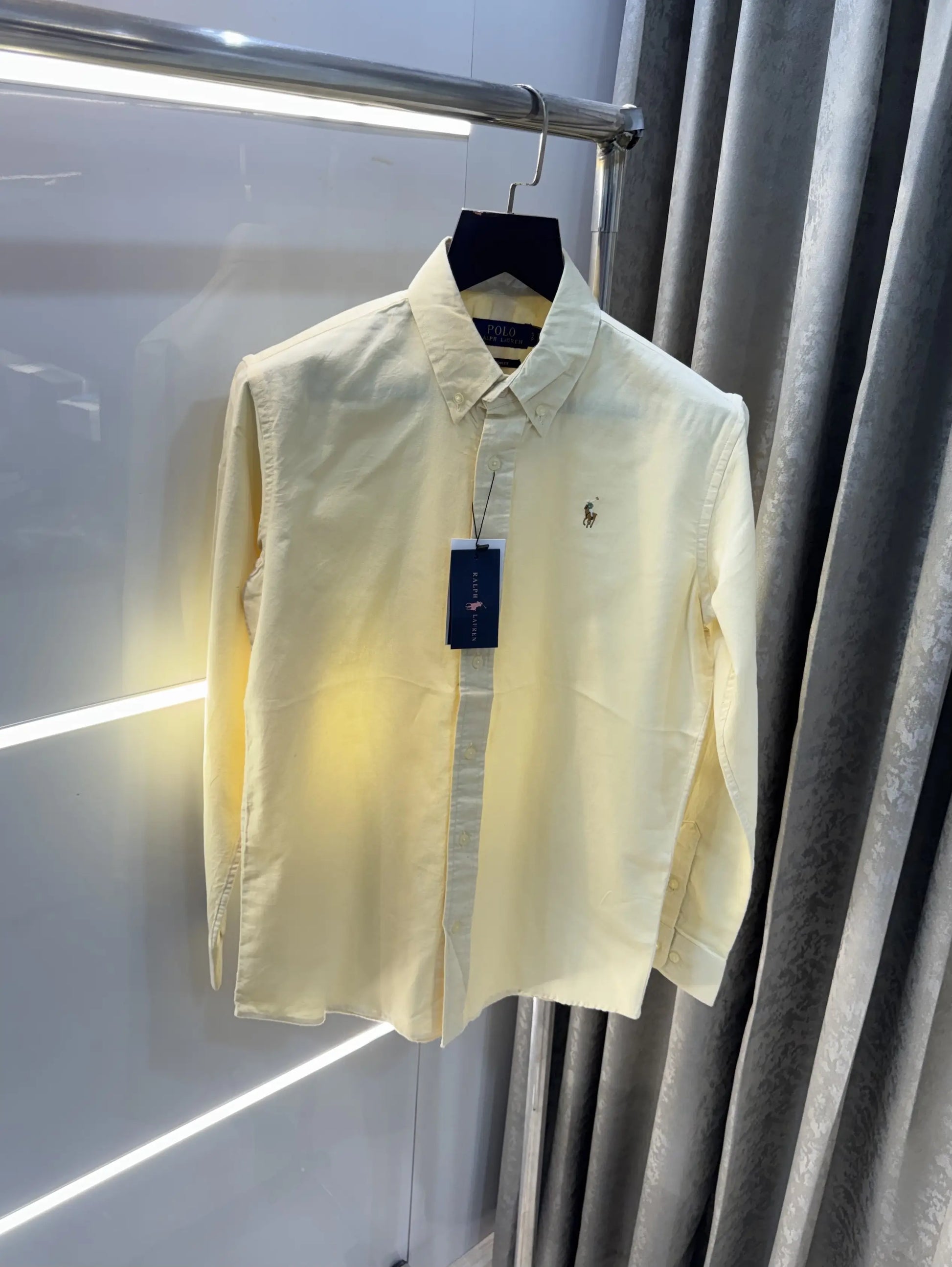Ralph  Lauren Butter Yellow Embroidery Logo Classic Shirt