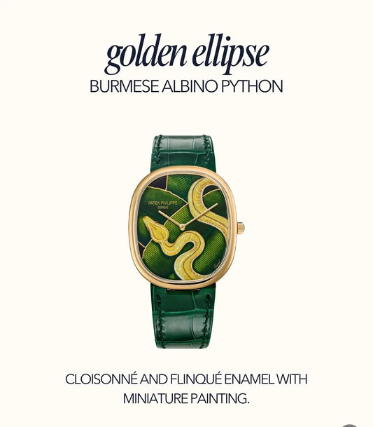 Patek Philippe Golden Ellipse Burmese Python Premium Quartz Watch