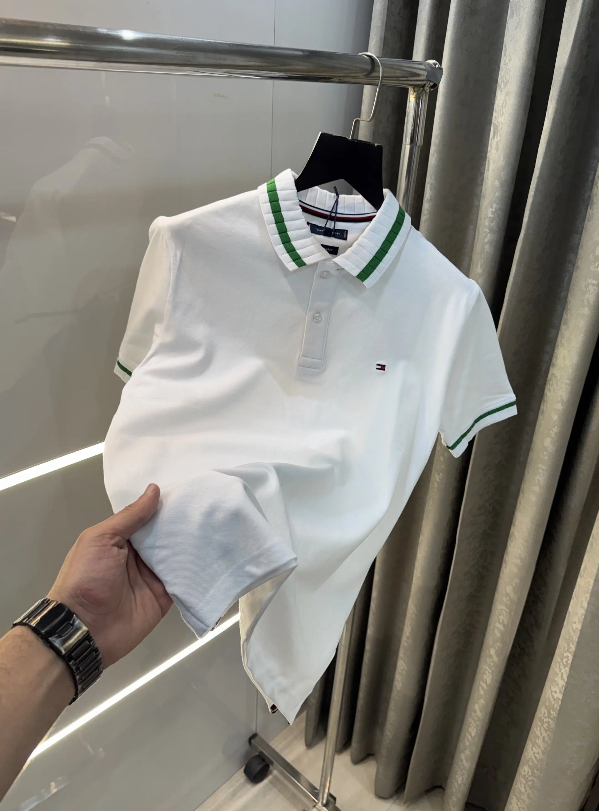 Tommy  Hilfiger White Logo Work Premium Polo T-Shirt