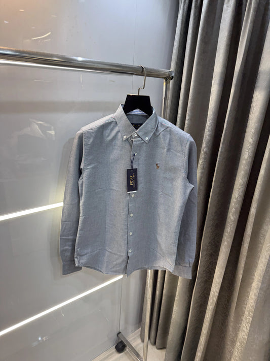 Ralph  Lauren Grey Embroidry Logo Premium Shirt