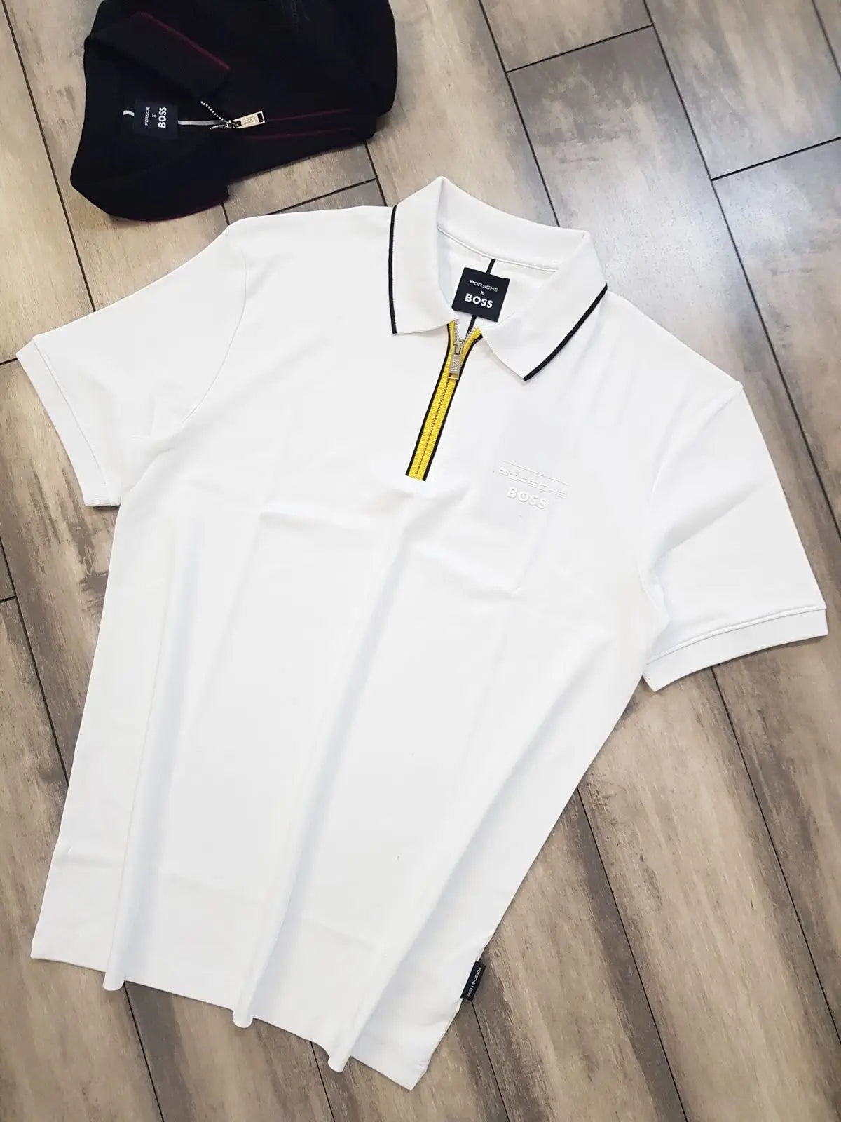 Hugo  Boss White Porsche Limited Edition Premium Polo T-shirt