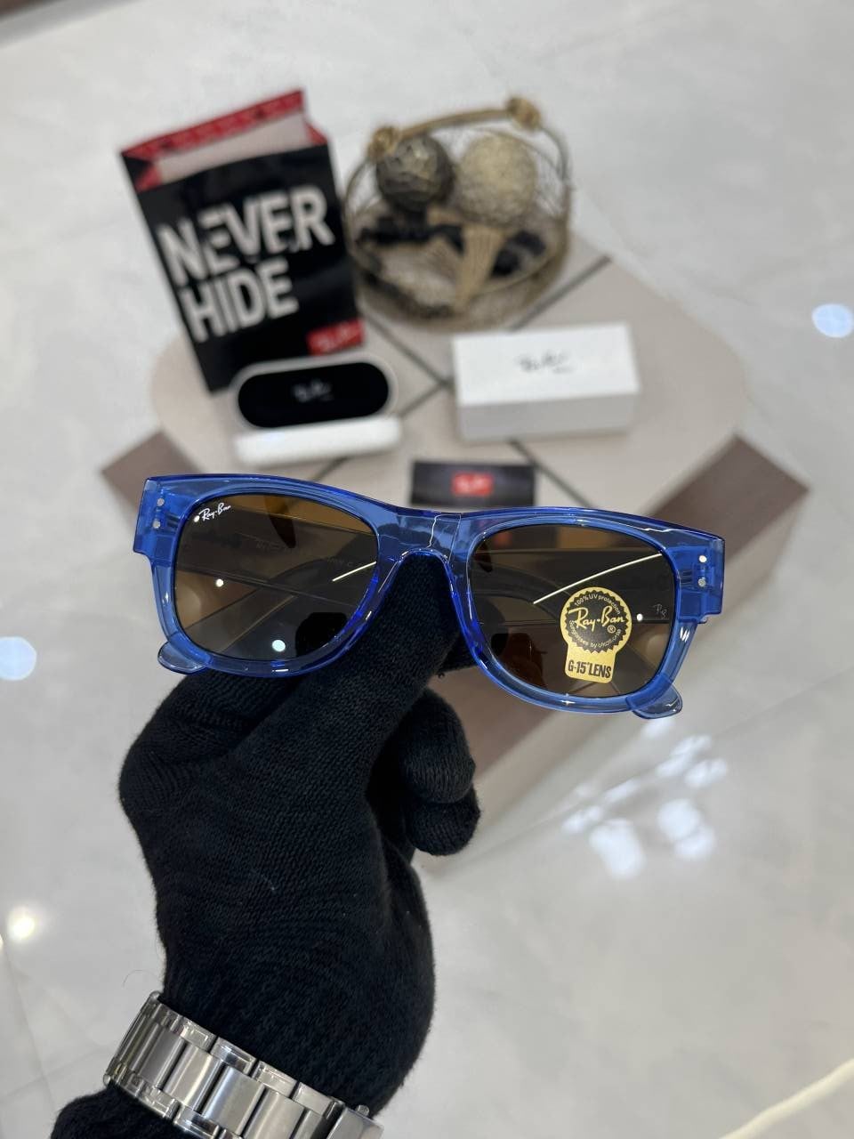 Rayban_840_Blue_Brown_Mega_Brown