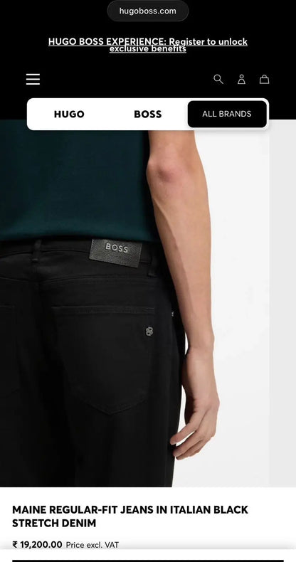 Hugo  Bos s Jet Black Premium Classic Denim