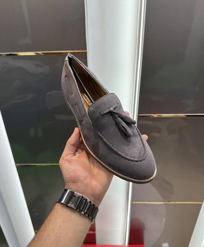 Salvatore Ferragamo Wooden Sole Grey Premium Leather Formal Shoes