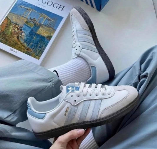 Adidass Samba Leather Sky Blue Wome
