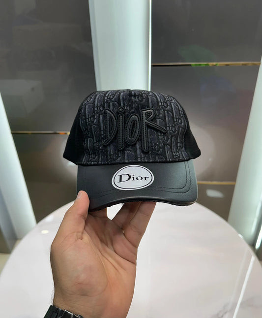 Dio r Black Grey Monogram 003 Premium Imported Cap
