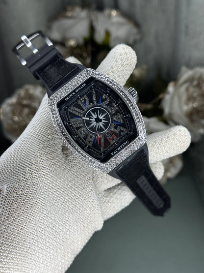 Frank Muller Yachting Silver Black Premium Watch