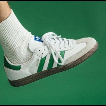 Adidass SAMBA WHITE GREEN MENS FIX